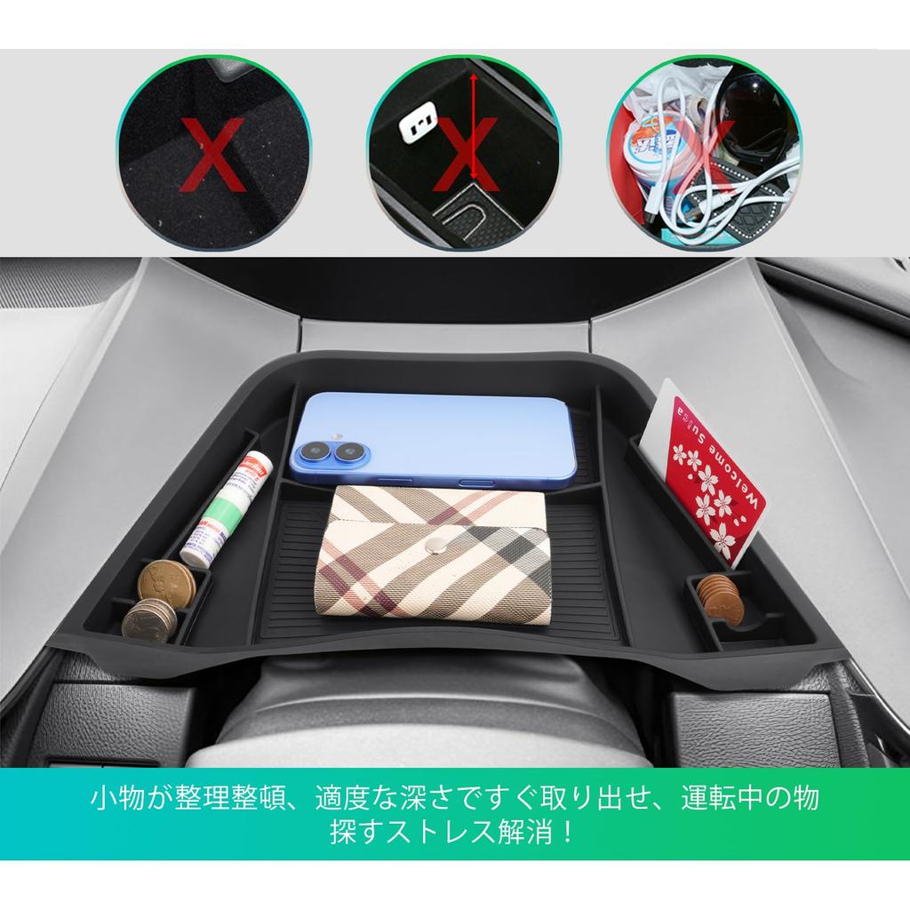GAFAT Toyota Prius 5th Generation Dashboard Storage Prius 60 Series Accessory for Behind the Steering Prius 60 Series Accessory Tray with Side Car