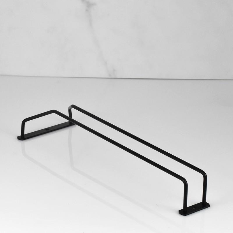 Carbon Steel Goblet Cup Hanger Easy Install Hanging Wine Glass Rack 27cm 34cm for Home Bar Kitchen Organization