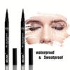 Wodoodporny płynny eyeliner w pisaku - Długotrwały, odporny na rozmazywanie, cienka końcówka do precyzyjnej kreski typu "skrzydło", szybkoschnący, czarny eyeliner z filcową końcówką