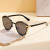 New Ins Popular Cat Eye Sunglass Women Brand Designer Polarized Oval Mirror Sun Glasses for Ladies Party Shopping Eyeglasses