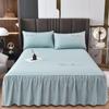 3 Pieces of Skin Friendly Bed Skirts Full Set of Bed Covers Thick Raised Lace Bed Sheets Tatami Mats Non Slip Covers