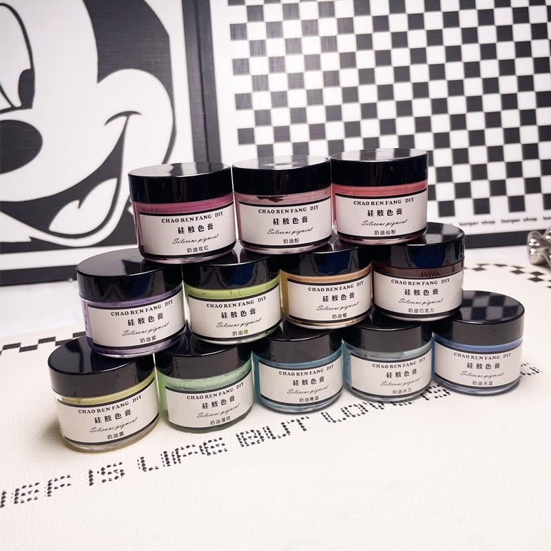 30g Liquid Silicone Color Paste Oily Cream Color Paste Macaron Paint DIY Pinch Glue AB Silicone Color