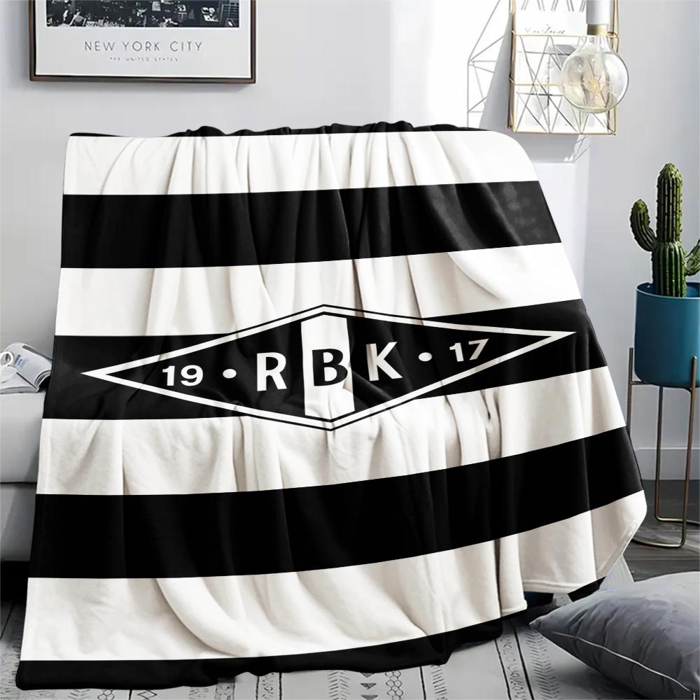 1PC Rosenborg Ballklubb Print Flannel Blanket, High Quality Comfortable for All Seasons, Home Decor, Warmth and Comfort, Perfect for Christmas Gifts