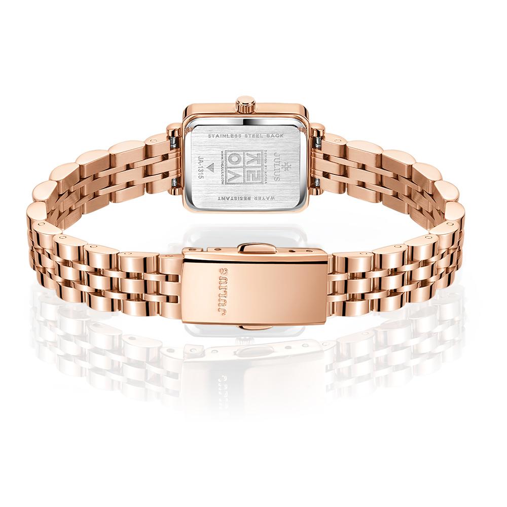 Jyullieoseu Ja-1315 Women'S Square Metal Band Wristwatch