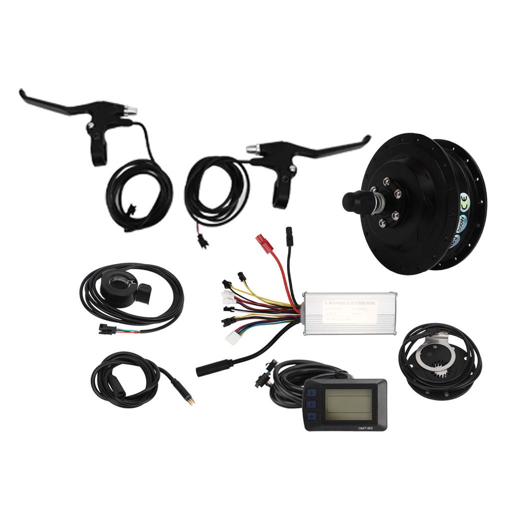 Electric Bike Conversion Kit 48V 500W Rear Drive Hub Motor M3 Display Meter Wheel Kit for Mountain Bikes