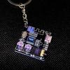 Mechanical Schoolbag Pendant Keychain Mechanical Metal Cool Circuit Board Charm For Boys Girls Vending Machine