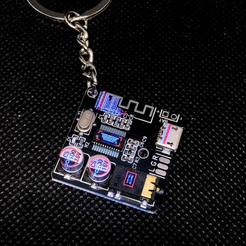 Mechanical Schoolbag Pendant Keychain Mechanical Metal Cool Circuit Board Charm For Boys Girls Vending Machine