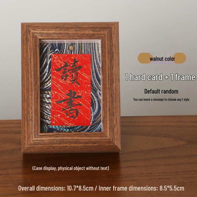 Calligraphy Desk Ornament: Creative Song Brocade Display, Xuan Paper DIY Card, Decorative Cultural Picture Frame Gift