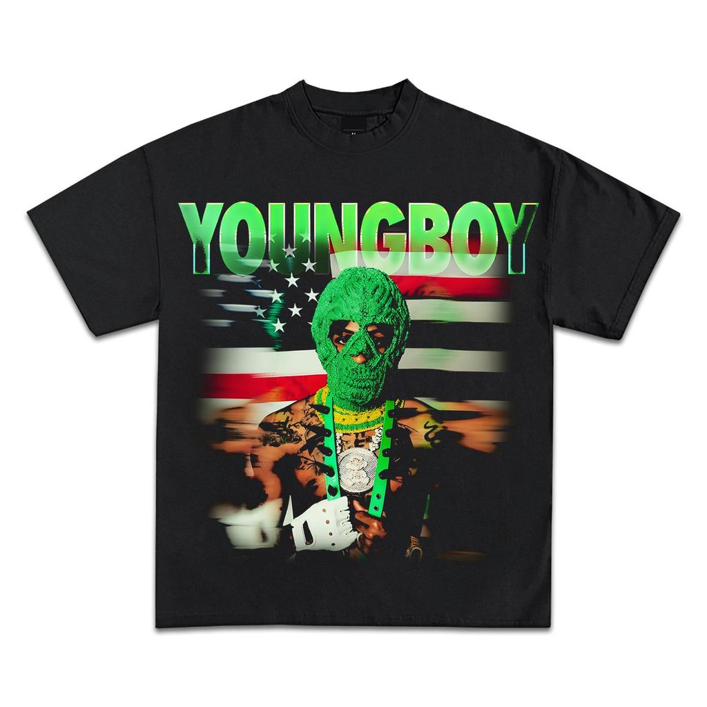Youngboy Make America Slime Again MASA Merch | Premium Qualität Schwergewicht T-Shirts Herren Sommer Streetwear Harajuku Herren Kleidung
