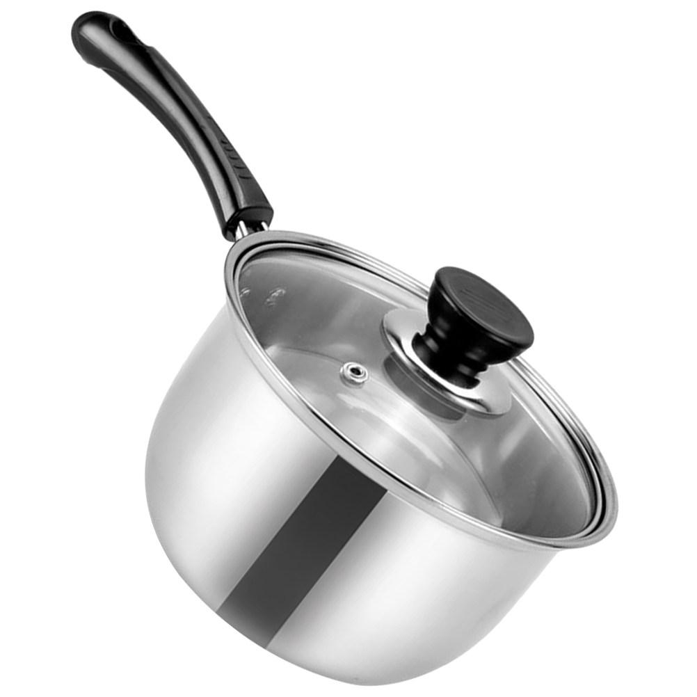 Stainless Steel Milk Pot Heat Resistant Handle Soup Pot Saucepan Ergonomic Design Safe Cooking Gas Induction Electric Ceramic