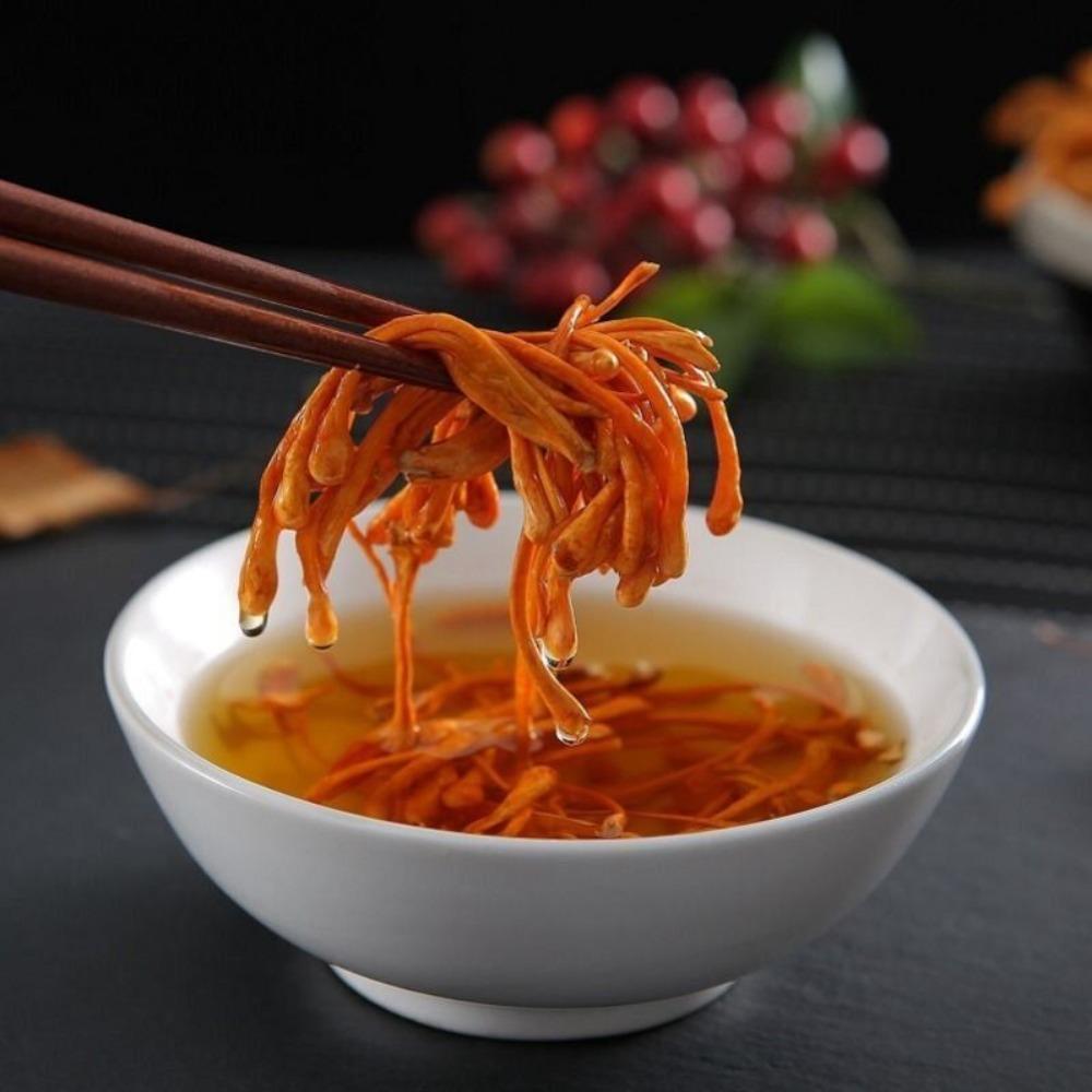 500g Čínská sušená bylina Jin Chong Cao Cordyceps Militaris