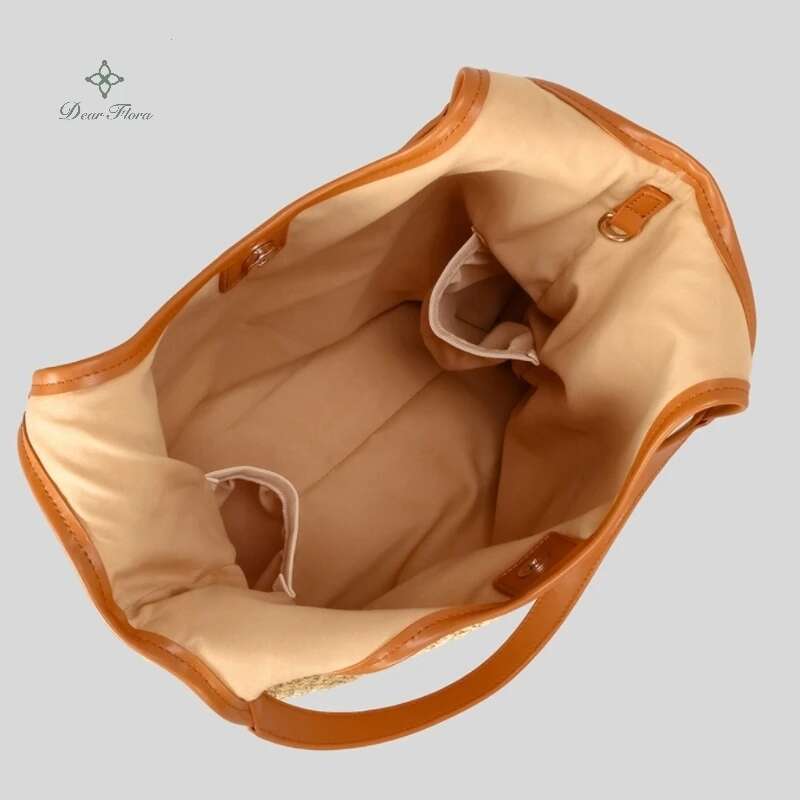 Womens Fashion Letters Straw Summer Beach Shoulder Bags Large Capacity Tote Bags Holiday Designer Casual Handmade Woven Handbags