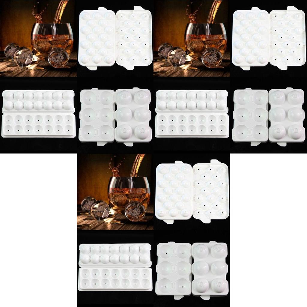 Premium Whiskey Box Eisball Würfelbereiter Tablett mit stilvoller runder Kugelform