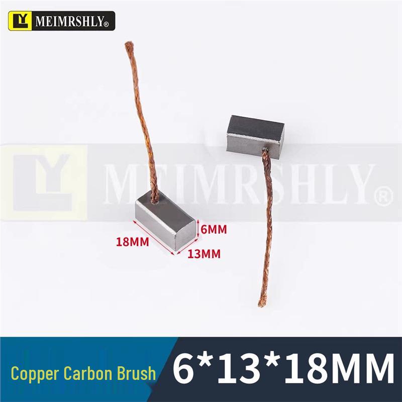 Compatible Carbon Brushes for Valeo, Remy, Jenory, Hanla Alternators - 4.5x6.5x17 mm, High Wear Resistance