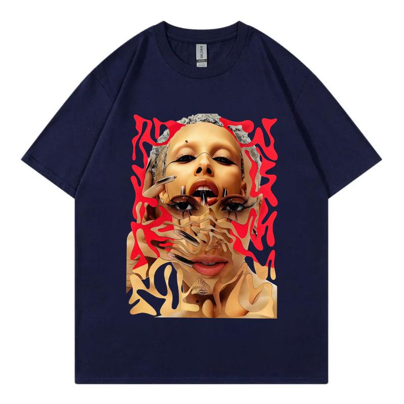 Singer Doja Cat Graphic T Shirts Men Women Clothing Fashion Aesthetic Short Sleeve Tshirt Summer Casual Loose Cotton Tshirts