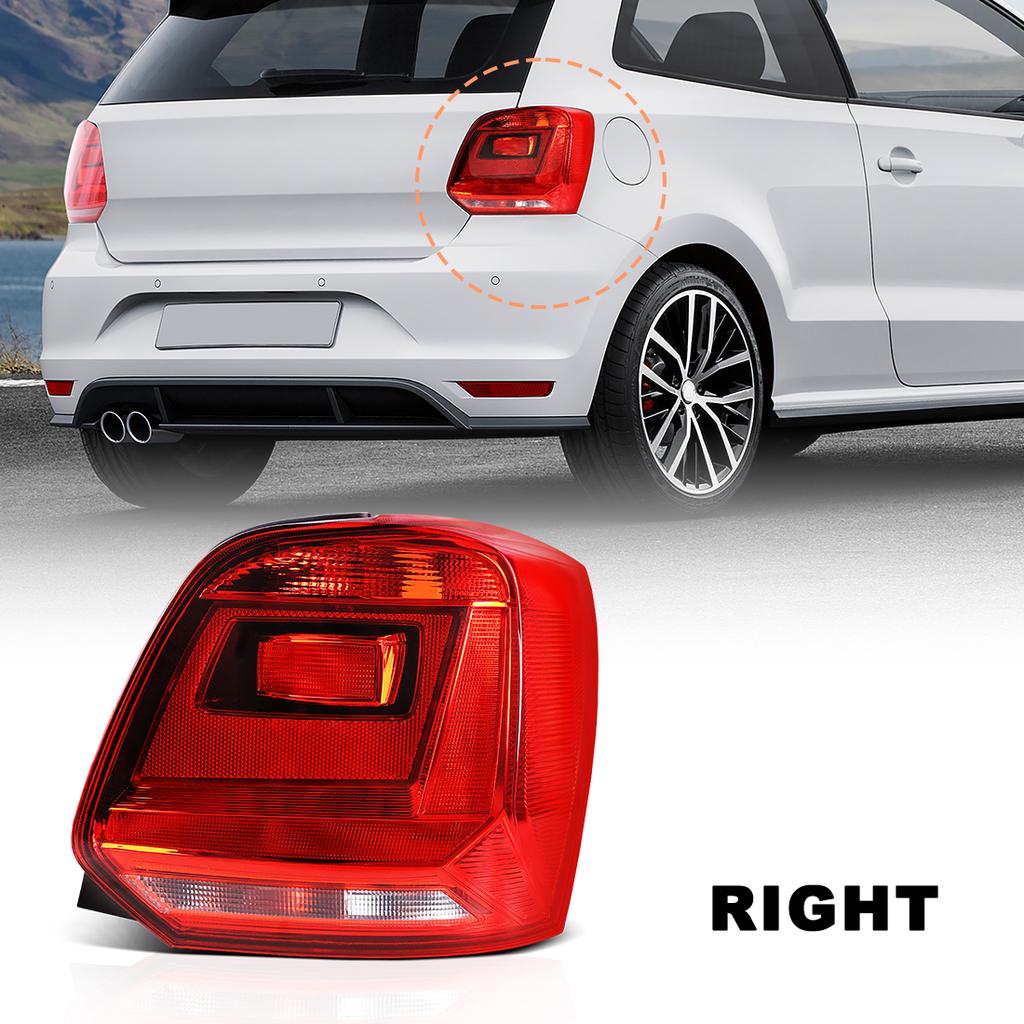 Right/ Left Tail Light For VW Polo 6C Hatchback 2014 2015 2016 2017 Reversing Brake Light Warning Stop Lamp Without Bulb