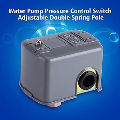 1Pc 40-60 PSI Water Pump Pressure Control Switch Adjustable Double Spring Pole