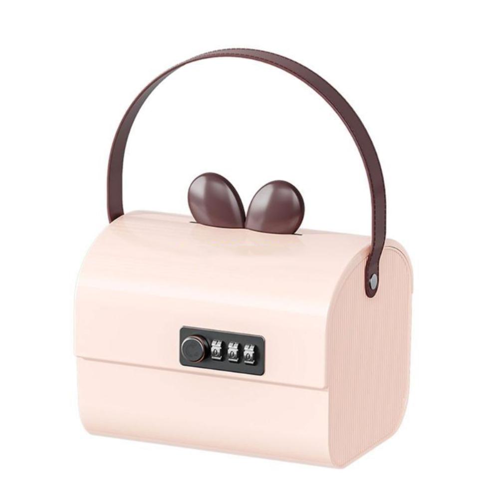 

Large Capacity Cute Piggy Bank Cartoon Design Cartoon Change Jar Coin Storage Case Figurine рожевий