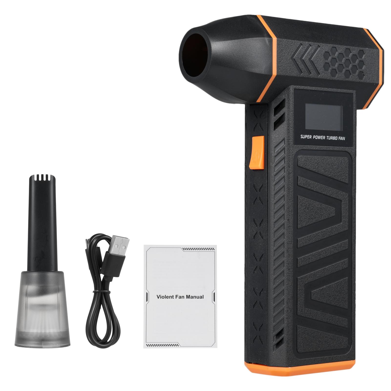 

Compressed Air Duster 110000RPM LCD 3-level Wind Speed and Power Display Support 30W Fast Charging with Light Brushless Motor чорний