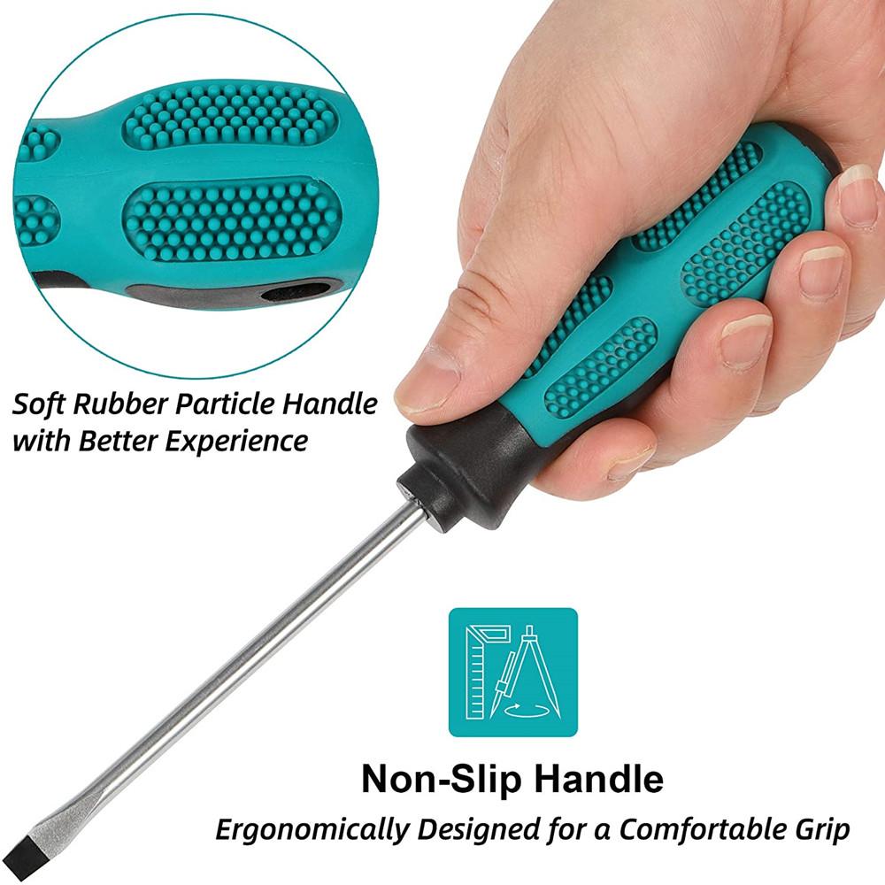 Magnetic Precision Screwdriver Tool Set with Phillips and Flat Head Magnetic Tips Non-Slip Handle for Home Repair,Improvement