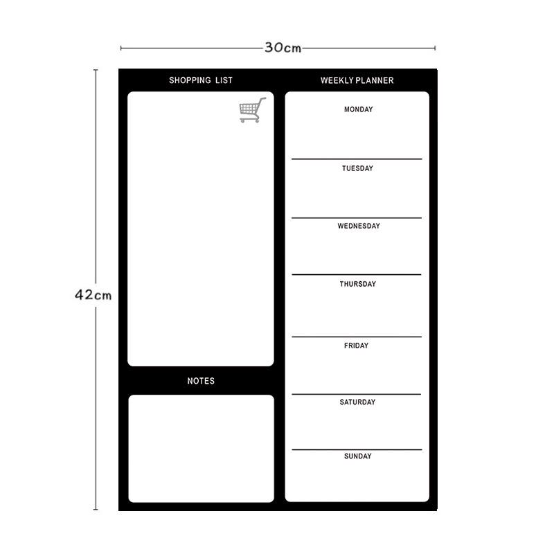 Стираемая магнитная доска для записей на холодильнике, планировщик сообщений, наклейка