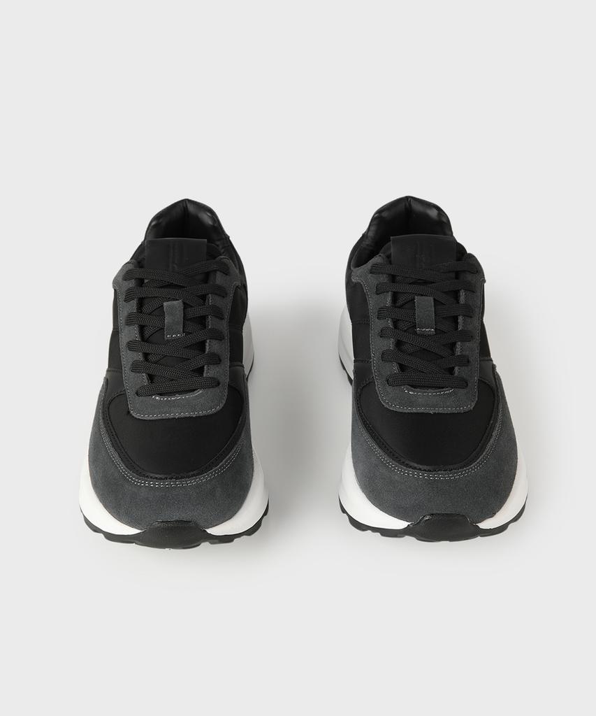 Panicale Black Suede Leather Sneakers