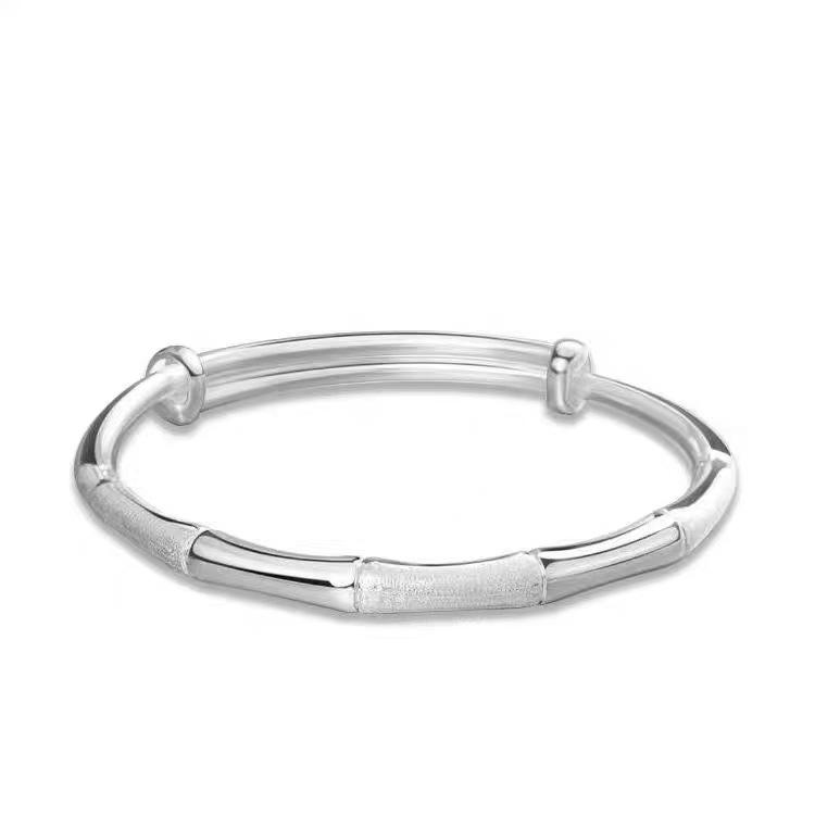 New Chinese Antique Bamboo Joint Push-Pull Adjustable Bracelet, Female Tide Joint High Bamboo Joint Girlfriend Bracelet