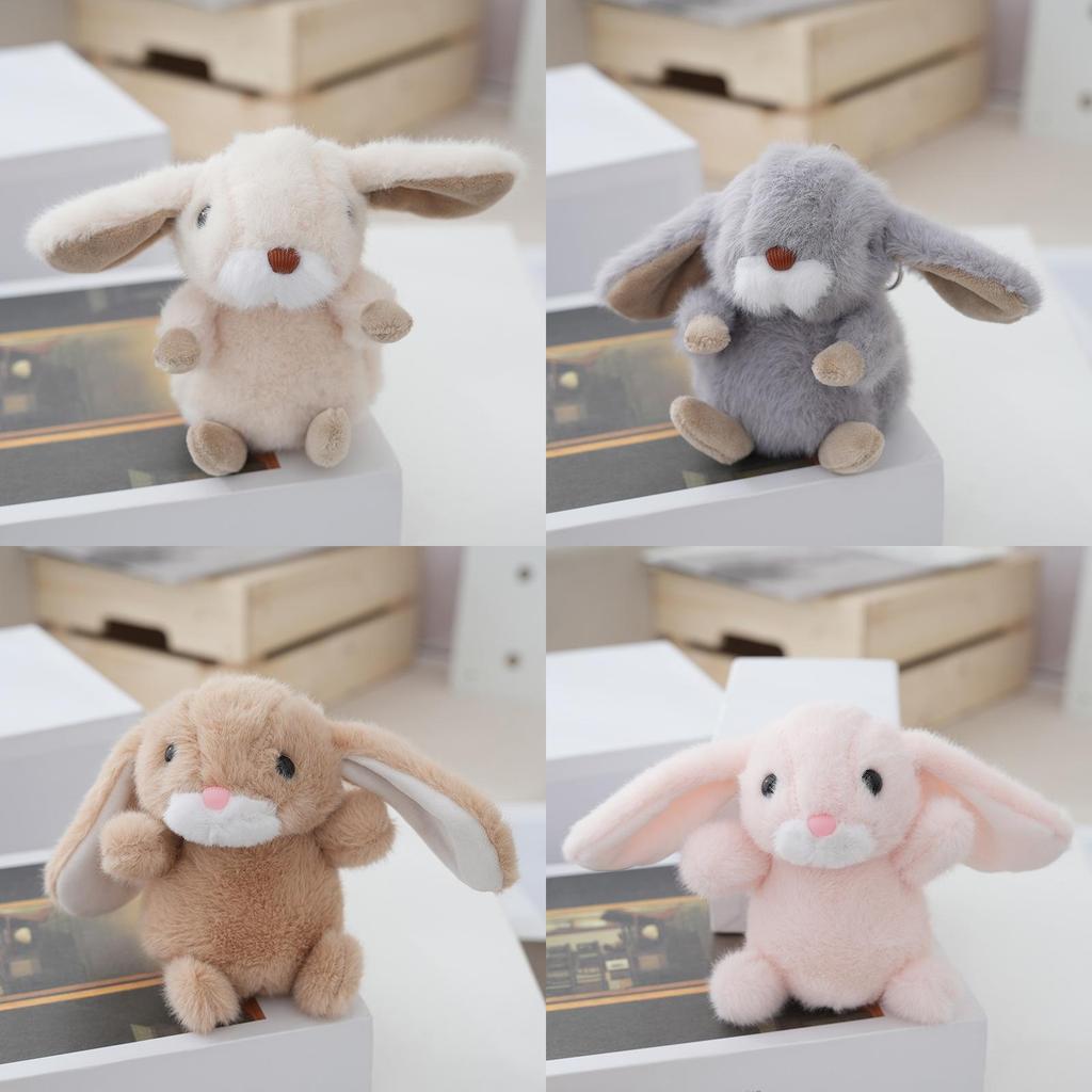 Adorable Realistic Rabbit Plush Keychain With Soft Pp Cotton Stuffing Cute Keyring Toy Perfect For Couples And Car Bags