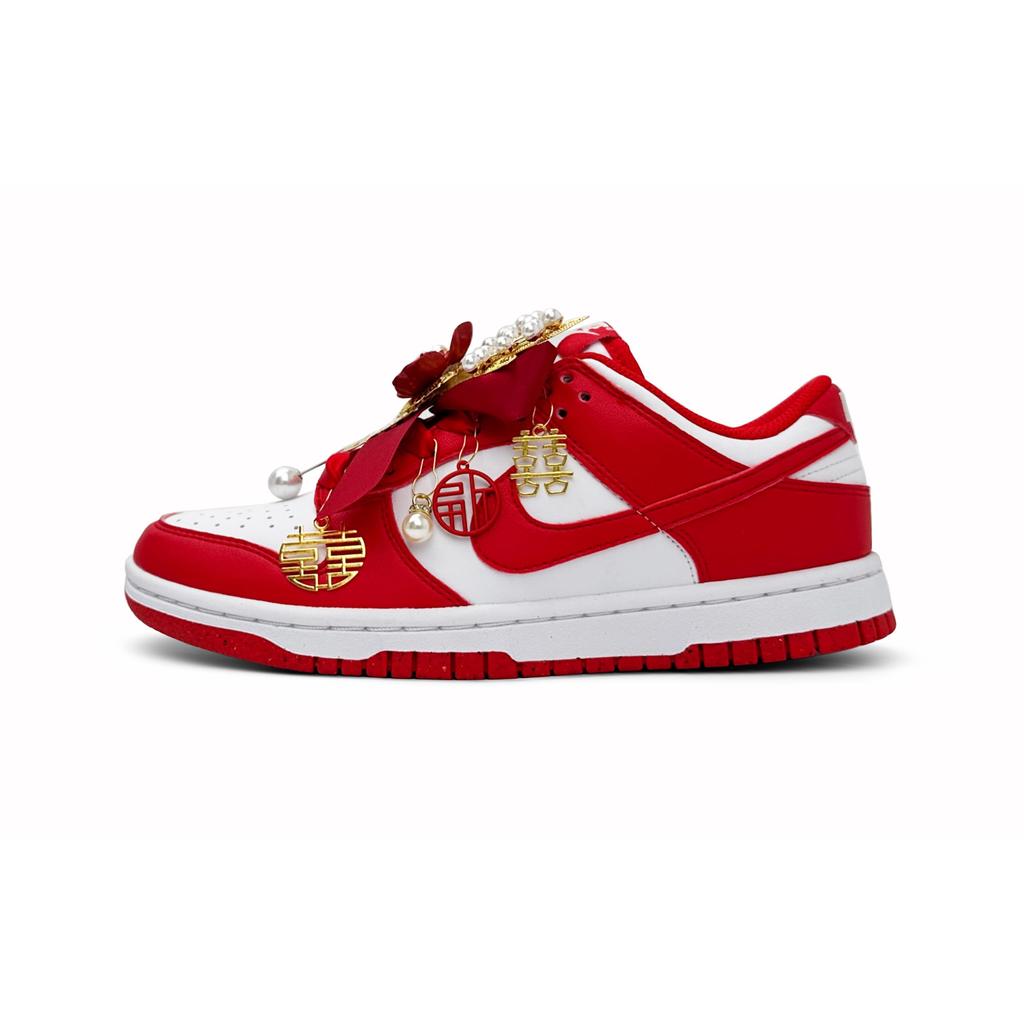 Nike Dunk Low top Skateboard Shoes Women's Red FB9109-119(Team87-BOX)