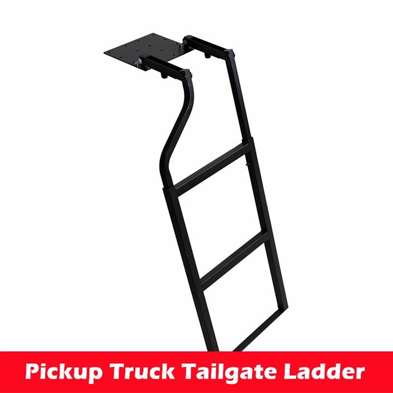 Pickup Truck Tailgate Ladder Truck Tailgate Ladder Foldable Compatible for Pickup Truck s Bed Aluminum Step Grip Plates Tailgate Ladder