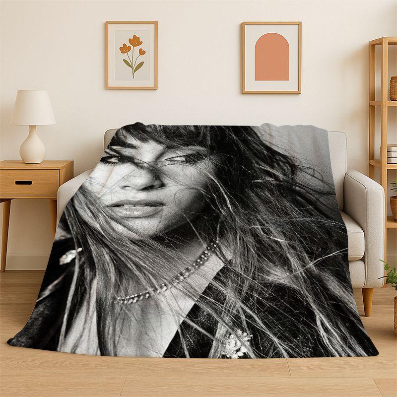 Fashion Aitana Spanish Singer Flannel Blanket Soft Warm Throw Blanket for Bedroom Living Room Bed Travel Camping Picnic Gift