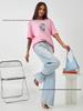 100% Cotton Loose-Fit Pink T-Shirt - Summer 2026 Stylish Fashion, Short Sleeve, Comfortable & Versatile Design.