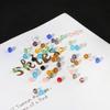 4mm Faceted Rhombus Crystal Beads Glass Beads DIY Handmade Beads Loose Beads Material Hair Jewelry Accessories Beads for Jewelry Making