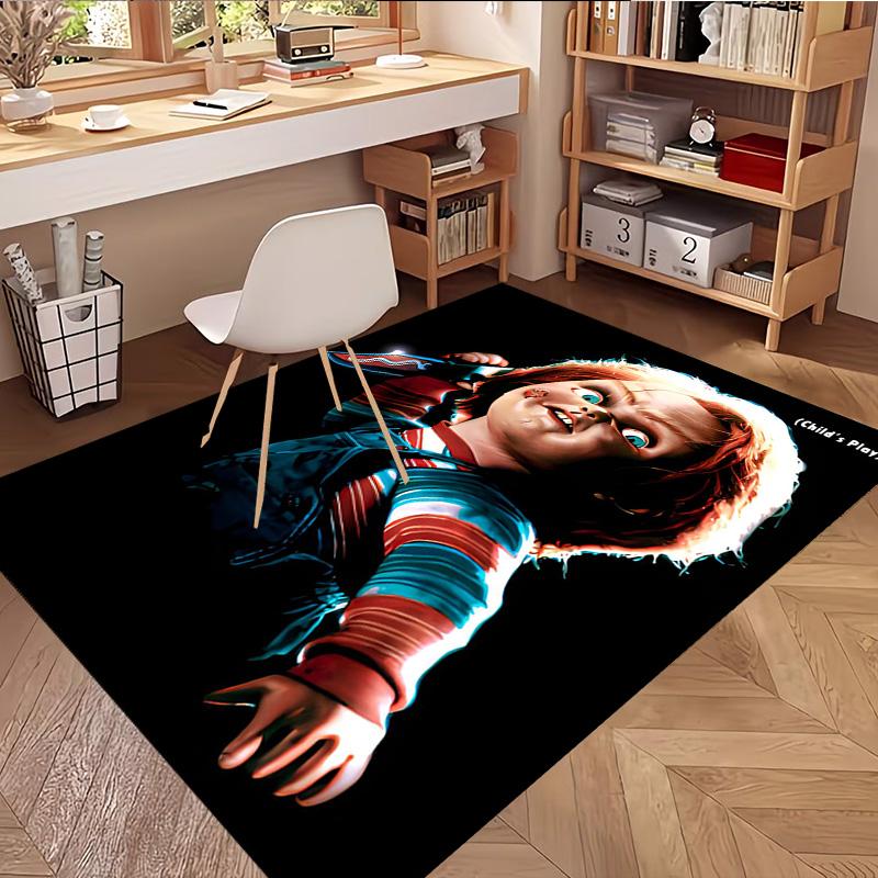 Bride of Chucky Print Rug, Washable Floor Carpet, For Entryway Dorm Laundry Room Office Study, Home Decor Birthday Christmas Gift