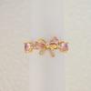 New Cute Colorful Zircon Flower Ring For Women Girl Fashion Vintage Zircon Adjustable Rings Jewelry Gift