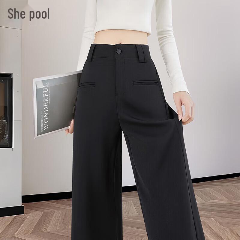 

Women s High-Waist Wide-Leg Drapey Pants M
