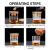 Koktejlová sada pro uzení whiskey Old Fashioned Bourbon s ochucenými dřevěnými štěpkami Infuzér pro kouření nápojů Dárky pro milovníka koktejlů