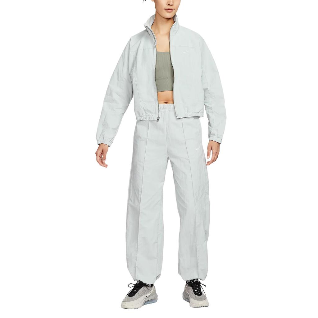 New Nike Sportswear Jacket Women's Light Silver White HJ1000-034