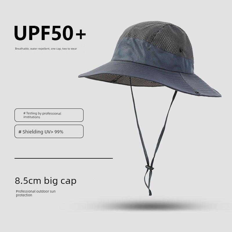 

Кепка для хайкинга с вышивкой и принтом, летняя шляпа рыбака, быстросохнущая, дышащая, удобный гаджет, уличная водонепроницаемая защита от УФ-лучей, солнцезащитная шляпа YF039 dark gray Adjustable free size
