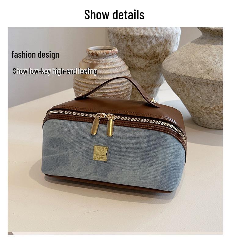 Celebrity Makeup Bag: Large Capacity Accordion Pillow Cosmetic & Toiletry Storage