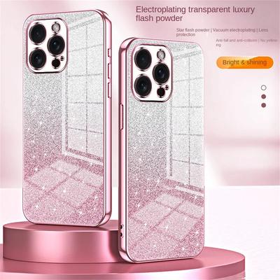 Electroplated Glitter Phone Case for iPhone 15 14 13 12 11 Pro Max XS X XR SE 2 3 7 8 Plus Shockproof Soft TPU Back Cover