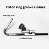 Piston Rings Grooves Cleaning Tool, Long Handle Manual Device with Adjustable Cutters and Metal Cutting Pieces for Motorcycle Maintenance
