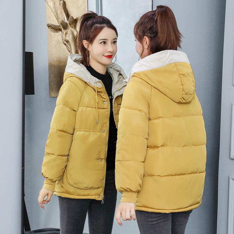 Cotton-padded Women's Clothing Winter Short Loose Down Cotton-padded Women's Padded Jacket Loose Hooded Jacket