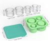 Ice Cube Tray Mold for Tumbler Stanley Cup Silicone Cylinder Ice Cube Maker Mold with Lid For 20oz 30oz 40oz