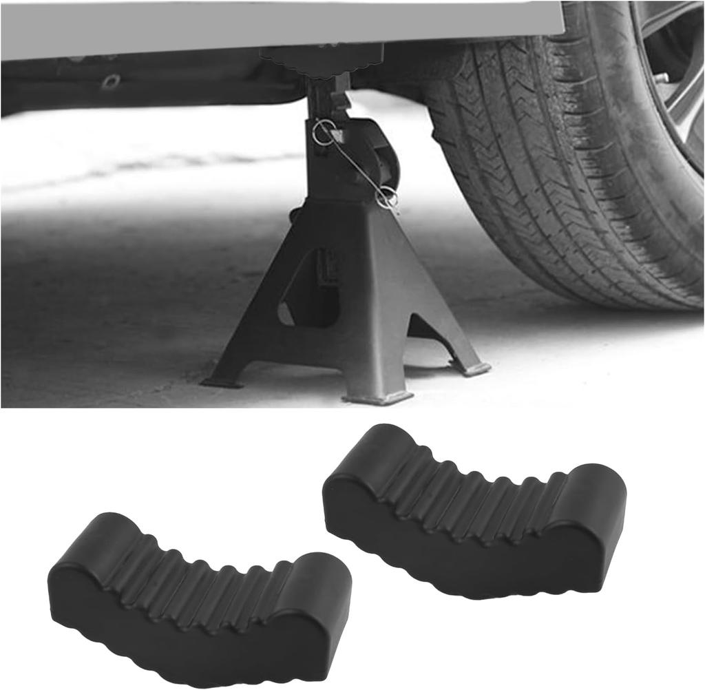 Safety Car Jack Stand Rubber Pad – 6ton Capacity, Slotted Floor Adapter Rail Grip, Universal Repair Pads for Frame Pinch Lifting