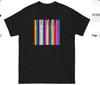Rainbow Stripe Cotton T-Shirt: Spring/Summer Casual, Round Neck, Loose Short Sleeve, Unisex Style.