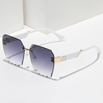 Glamour Luksusowe Okulary Przeciwsłoneczne Marki D Dla Mężczyzn I Kobiet Stylowe Bez Oprawek Oversize Modne Okulary Unisex Trendowe Okulary UV400