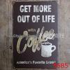 Vintage Coffee Tin Sign for Restaurant or Home Decor