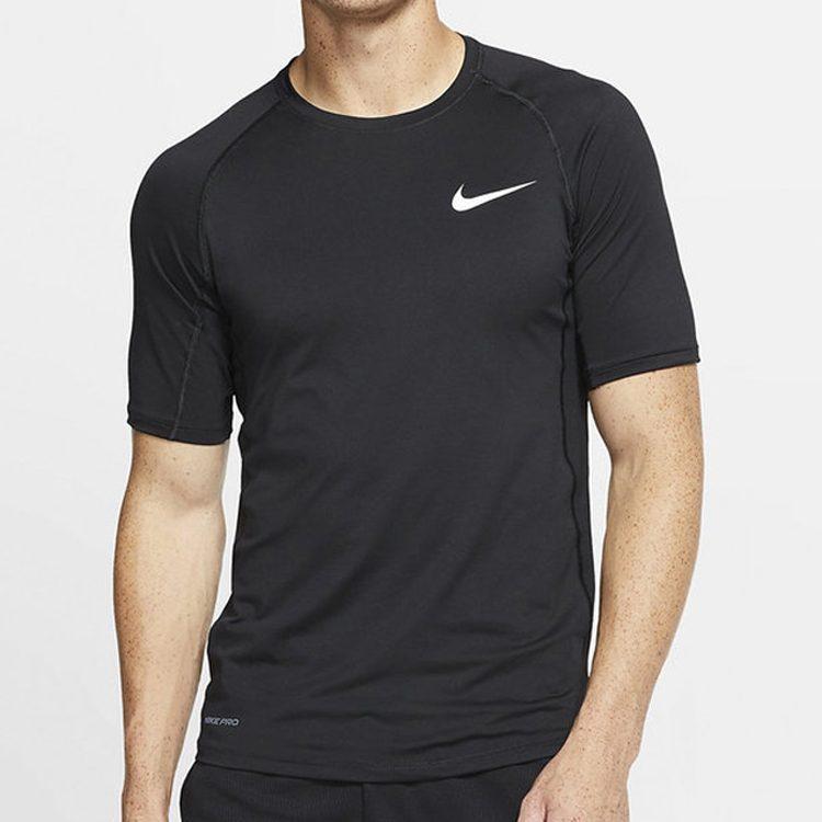 Nike T Shirts Men's Black Crew Neck Moderate Straight Fit BV5634-010