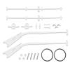 TRZX Universal Stainless Steel Windshield Wiper Set (2 Pieces Left Side) for 1/14 Scale Tamiya Trailer Tractor Truck Cars
